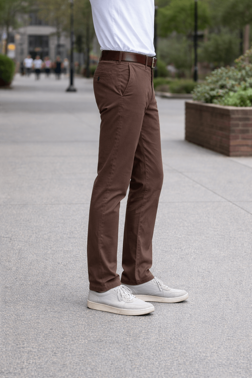 Denro Signature Two-Way Stretch Chinos — Roasted Coffee